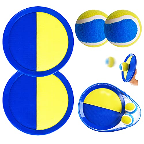 Catch Ball Game for Kids-Beach Toys Backyard Lawn Toss and Catch Games -Upgraded Version Throw Sticky Balls and Catch Game Toys for Kids Boys Girls Adults Family Outside Gifts - color: Bule