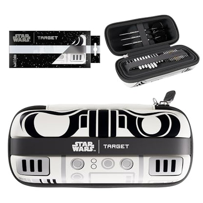 Target Darts Star Wars Stormtrooper BOA Wallet | Storm Trooper Premium Dart Case with Imperial Design, Swiss Point Tip Storage, Rigid Outer Shell & Organised Accessories Holder - style: Stormtrooper