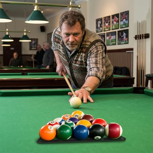 Amabro 6 Pack Magic Pool Ball Rack Sheet, Triangle Billiards Ball Rack Holder for 8 9 10 Balls, Magic Racking Cue Accessories for Pool Table Games