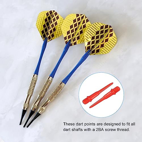 PATIKIL Plastic Dart Tips, 2BA Thread Soft Dart Plastic Tip Soft Tip Dart Accessories - color: Red