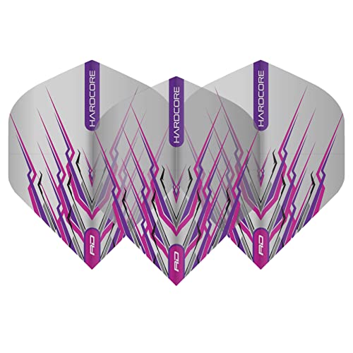 RED DRAGON Peter Wright Snakebite Hard Mohawk Hardcore Dart Flights - 3 Sets Per Pack (9 Flights in Total) - color: Purple