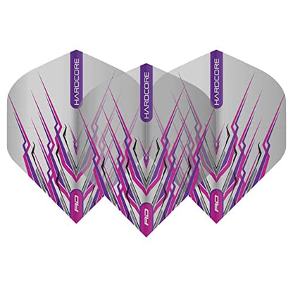 RED DRAGON Peter Wright Snakebite Hard Mohawk Hardcore Dart Flights - 3 Sets Per Pack (9 Flights in Total) - color: Purple