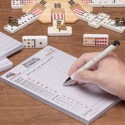 Yellow Mountain Imports 3-Pack Mexican Train and Chicken Foot Dominoes Scorepad - 180 Sheets - size: 3-Pack Mexican Train/Chicken Foot - 180 sheets