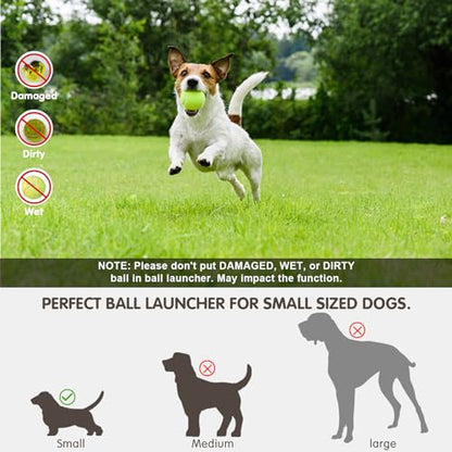 MEKAPLE Automatic Dog Ball Launcher, Dog Ball Thrower Machine with 10-30Ft 3 Launching Distance, Interactive Toys for Small Dogs Indoor & Outdoor with 15 Mini Tennis Balls-2 Inch Light Green - color: Light Green