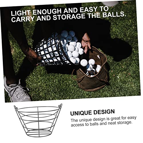 Kisangel Golf Ball Carrying Holder Lightweight Steel Wire Storage Basket for Access and Neat Organization for