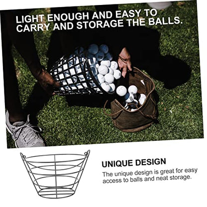 Kisangel Golf Ball Carrying Holder Lightweight Steel Wire Storage Basket for Access and Neat Organization for