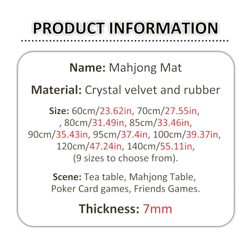 Round Mahjong Mat Silent and Noise Reduction Mahjong Tablecloth with Rubber Backing Large Play Mat for Poker, Card, Board, Tile Games(Gray,60cm/23.62in) - color: Gray, size: 60cm/23.62in