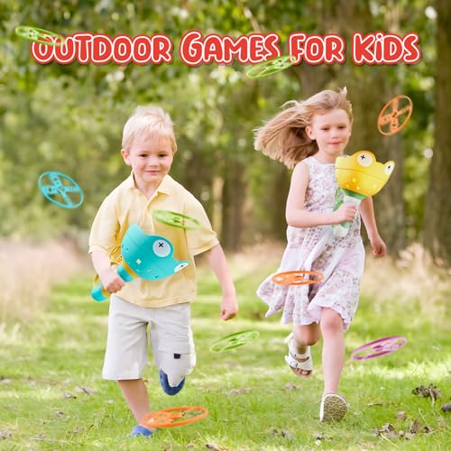 pamexin Outside Toys for Kids Ages 4-8 - Manual Capture Catching Game - Toddler Chasing Toy for Boys & Girls, Ages 3-7 - Outdoor Fun Family Games - style: Yellow+Green