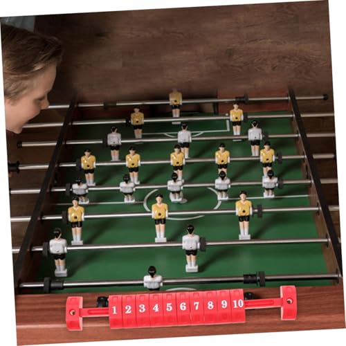 Happyyami 4pcs Foosball Score Counter Lightweight and Portable Table Football Scoring Unit Easy Use Goal Indicator for Soccer Games Black and Red Design