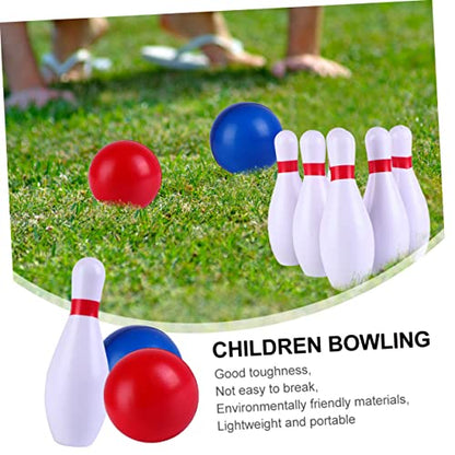 1Set Interactive Bowling for Educational for Games Safe PU Material Includes Pins and Bowling Balls Promotes Hand Eye Coordination and Math Skills