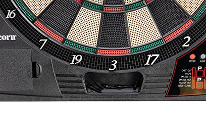 Unicorn Vanquish Dartboard Cabinet Set - Easy-Read Backlit Display - Virtual Opponent Gameplay - 28 Games with 271 Variations - in-Game Sound Effects - Stylish Wooden Cabine