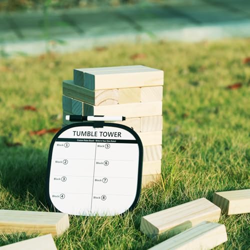 SpeedArmis Giant Tumble Tower, 56 PCS Wooden Stacking Game (Stack to 3.5FT) - Pine Stack Timber Board Play with Carrying Bag-Classic Indoor/Outdoor Games for Adults Family - size: Stack To Over 3.5FT