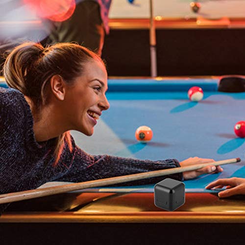 Alomejor Aluminum Portable Mini Magnetic Pool Chalk Holder Billiard Chalk Holder for Billiard Cue Snooker Accessory(Black)