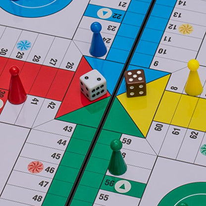 Magnetic Ludo Travel Game Set – 9.8" Folding Board for Classic Portable Strategy Play – Yellow Mountain Imports
