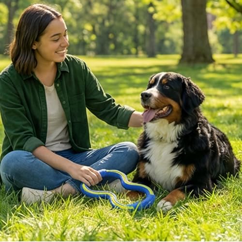 Outward Hound FlyFetch Tug Dog Toy, Durable Rubber, Fetch & Tug-o-War, All Breeds, 10.9" - color: Tug Purple