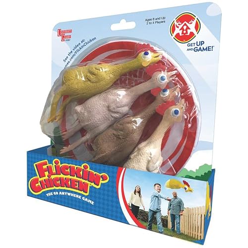 University Games, Flickin Chicken Indoor Outdoor Target Toss Game, The Go Anywhere Game for 2 or More Players Ages 6 and Up
