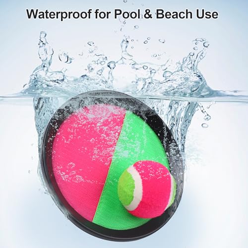 Aneco Toss and Catch Paddle Game Set Disc Paddles and Toss Ball Sport Game with Storage Bag, 6 Paddles and 6 Balls - color: Black