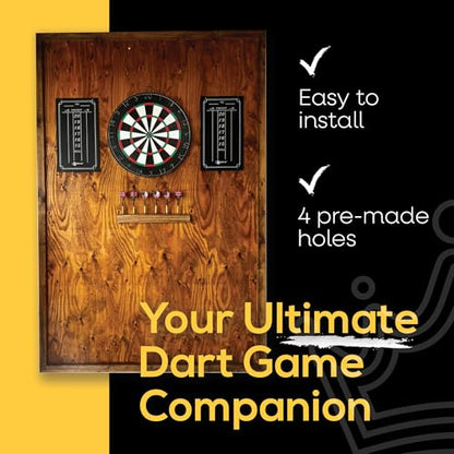 Large Professional Scoreboard Chalkboard for Cricket and 01 Darts Games - 15.5" x 9" Inch (39.3 x 22.9 cm) - Black Board - Eraser and 2 Chalk Pieces Included - by BetterLine