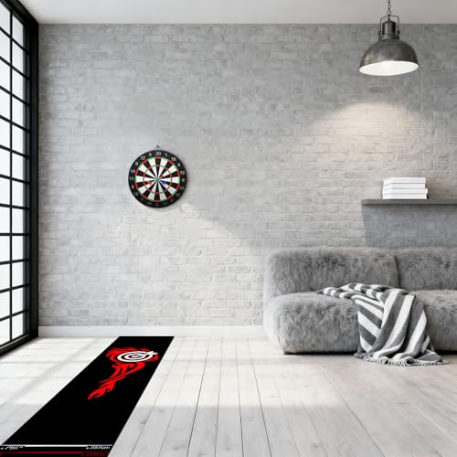 Thmins Darts Mat with Throw Line for Dart Board, Non-Slip Floor Mat with Standard Oche Distances and Protective Surface
