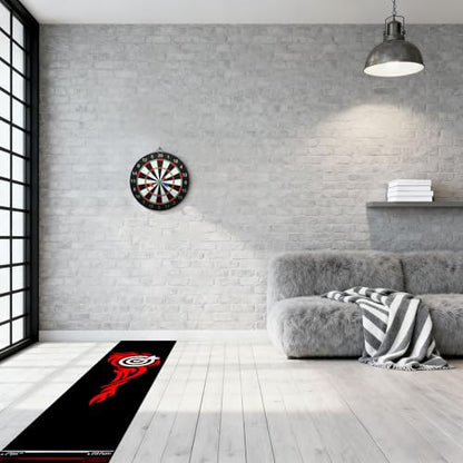 Thmins Darts Mat with Throw Line for Dart Board, Non-Slip Floor Mat with Standard Oche Distances and Protective Surface