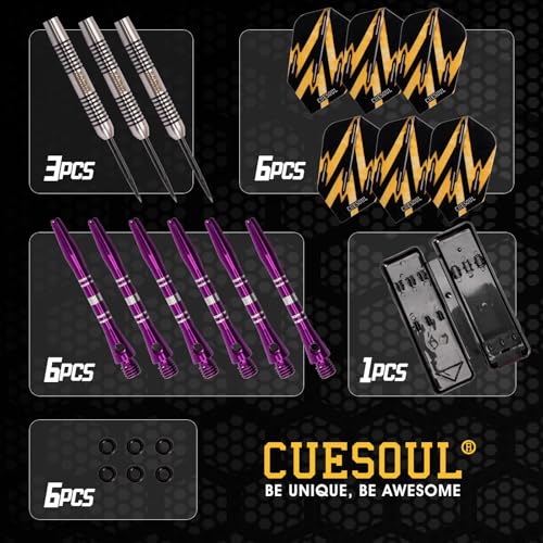 CUESOUL Tungsten Steel Tip Darts- Precise Barrels 18 19 21 24 Grams - color: 18 Grams