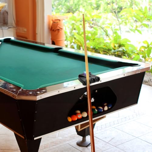 Eorbow 3 Holes Pool Cue Holder, Portable Weighted Pool Stick Holder, Non-slip Cue Rest for Table, Mini Billiard Cue Rack with Chalk Holder