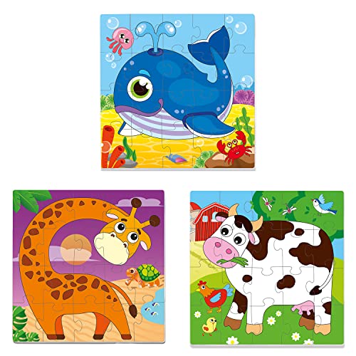 QUOKKA Magnetic Puzzles for Kids Ages 4-6 – 20 Pieces Sudoku Toddler Puzzles Ages 2-4 – Travel Games for Kids 3-5 – Animal Toddler Travel Toys – Car Airplane Road Trip Activities for Boys and Girls - style: 5. ANIMALS 20 PSC