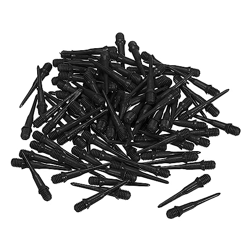 PATIKIL Plastic Dart Tips, 60 Pack 2BA Thread Soft Dart Tips Plastic Tip Soft Tip Dart Accessories, Black