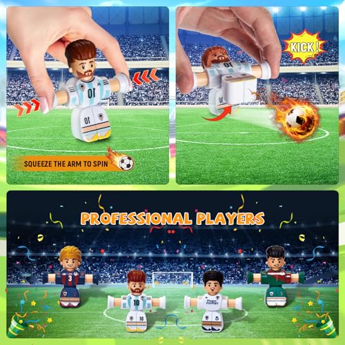 Soccer Board Game for Kids, Mini Foosball Table Toys with Figures- Interactive for 6 7 8-12 Year Old Boys Kids, Perfect Football Gifts for Indoor Home Party Playroom Family Travel