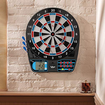Viper 787 Electronic Dartboard, Ultra Thin Spider for Increased Scoring Area, Free Floating Segments, Locking Segment Holes for Fewer Bounceouts, Automatic Scoring