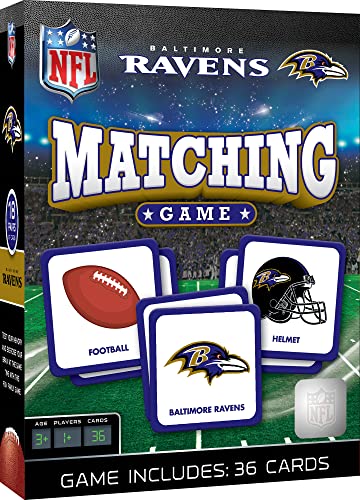 MasterPieces Sports Games - Baltimore Ravens NFL Matching Game - Game for Kids and Family - Laugh and Learn - style: Baltimore Ravens