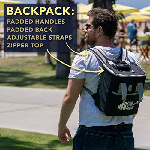 Premium Size Hardwood Kubb Yard Game Set with Backpack, Instruction Card, and Bottle Opener