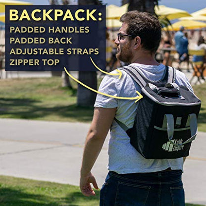 Premium Size Hardwood Kubb Yard Game Set with Backpack, Instruction Card, and Bottle Opener