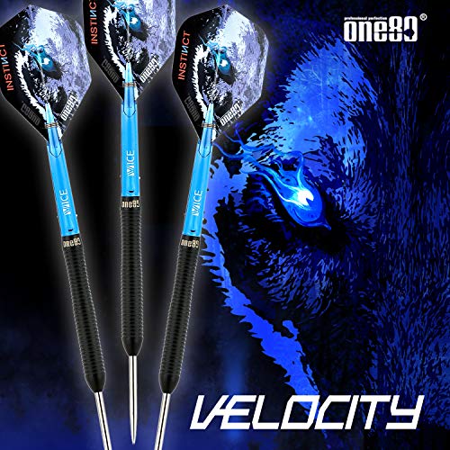 ONE80 90% Tungsten Steel Tip Darts Sets Chameleon, Night Hunter Professional Darts Set - style: Velocity 24g