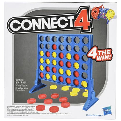 Connect 4 Hasbro Gaming Classic Grid, 4 in a Row Game, Strategy Board Gamesfor Kids, 2 Playersfor Family and Kids, Easter Gifts forBoys and Girls, Ages 6+, ONE Size (Pack of 2) - size: ONE SIZE (Pack of 2)