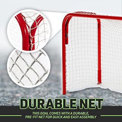 Franklin Sports Kids Mini Street Hockey Goal - Portable Folding Steel Floorball Goal - 36" x 24"