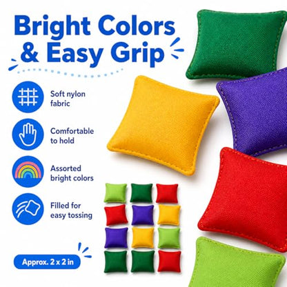 12 Pack 2inch/5cm Nylon Bean Bags Children Family Adults Outdoor Yard Games Bean Bag Toss Carnival Toy Bean Bag Toss Game