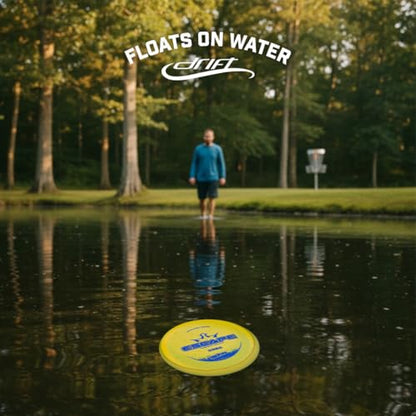 Dynamic Discs Drift EMAC Judge Disc Golf Putter | Beginner Friendly Stable Putter Disc | Lightweight & Floats in Water | Grippy Base Plastic | 120-130g (Colors May Vary) - color: Yellow