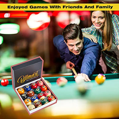 Billmart Premium Billiard Balls Pool Table Accessories 2-1/4" Regulation Size 16 Pool Balls Billiard Set | Premium - color: Tournament TV