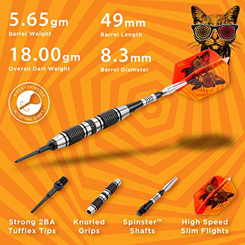 Viper "The Freak" Soft Tip Darts - style: Grooved Barrel