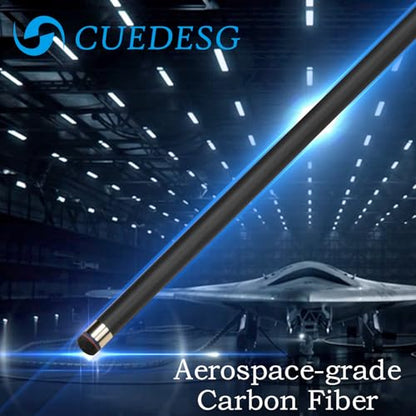 Carbon Fiber Pool Cue Stick 10.5mm/11.8mm/12.5mm,Low Deflection Pool Stick with Rare Wood Butt,Professional Cue Stick with Box Case - color: Rengas_10.5mm