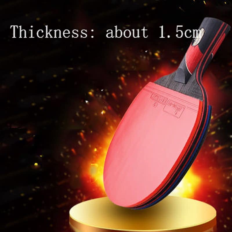 Carbon bat Table Tennis Racket with Rubber Pingpong Paddle Short Handle Rackt Long