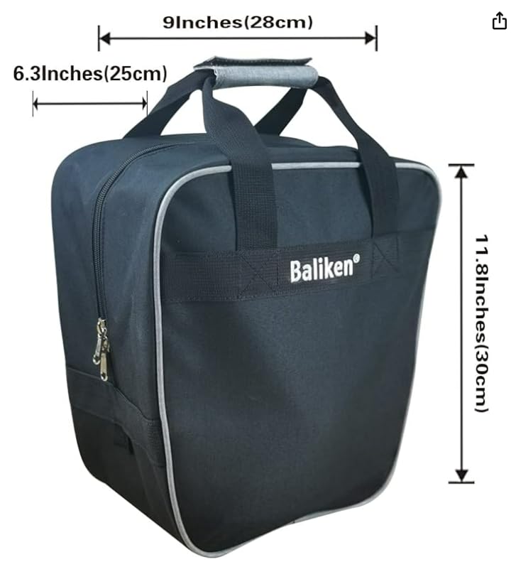 BALIKEN Bowling Single Tote Bag, Durable, Compact and Stylish Durability Easy to Carry Holds One bowling ball - color: Black