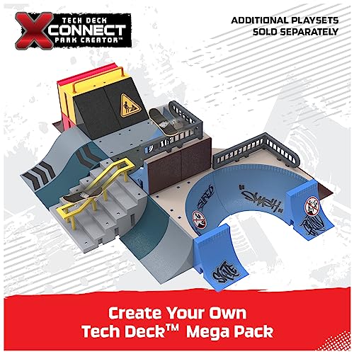 Tech Deck, Daewon Mega Bowl, X-Connect Park Creator, Customizable and Buildable Ramp Set with Exclusive Fingerboard, Kids Toy for Ages 6 and up