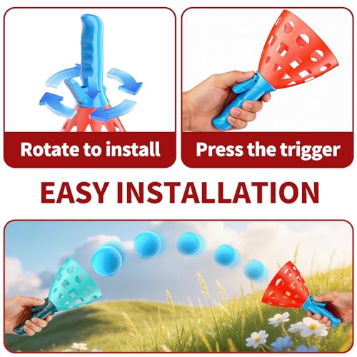 Pop Pass Catch Ball Game - Outdoor & Indoor Sport Toy for Kids Ages 3-5-7 4-8-12 Toss & Catch Game Set Pool Beach Lawn for Boys Girls Family Friends Yard Party Fun