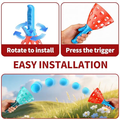 Pop Pass Catch Ball Game - Outdoor & Indoor Sport Toy for Kids Ages 3-5-7 4-8-12 Toss & Catch Game Set Pool Beach Lawn for Boys Girls Family Friends Yard Party Fun