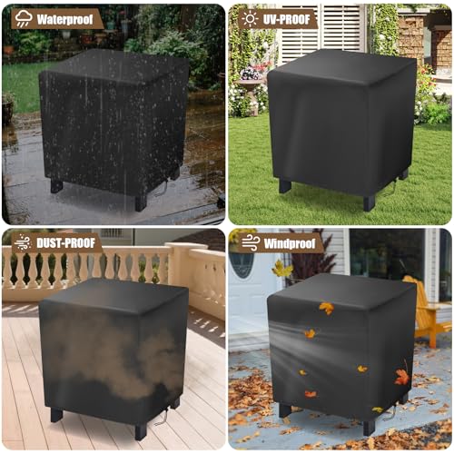 Outdoor Small Side Table Cover, 19 Inch Patio Small Side Table Cover for Outside,Waterproof Patio Furniture Covers, Heavy Duty Outdoor Furniture Covers- 19 x 15 X 18 Inch - size: 19" L x 15" W x 18" H