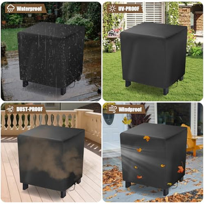 Outdoor Small Side Table Cover, 19 Inch Patio Small Side Table Cover for Outside,Waterproof Patio Furniture Covers, Heavy Duty Outdoor Furniture Covers- 19 x 15 X 18 Inch - size: 19" L x 15" W x 18" H