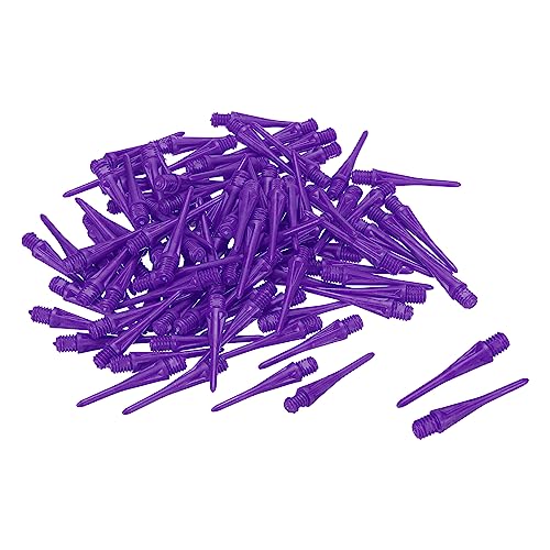 PATIKIL Plastic Dart Tips 2BA Thread Soft Dart Tips Replacement Plastic Tip Soft Tip Dart Accessories - color: Purple