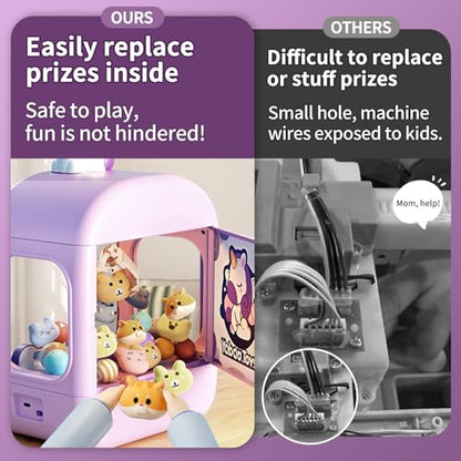ORANGE OCEAN Large Claw Machine for Kids,Unicorns Toys Claw Machine for Girls,Mini Arcade Game with Prizes Toys,Kids Vending Machine Age 6-8 8-10,Christmas Party Birthday Gift for Girls Boys - style: Unicorns